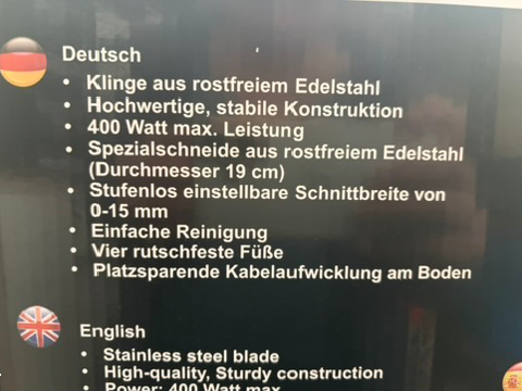DMS Allesschneider (Brotschneidemaschine)