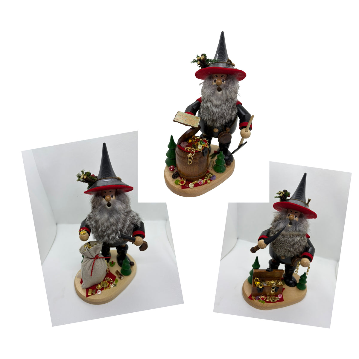 Räuchermann Wichtel DWU schwarz