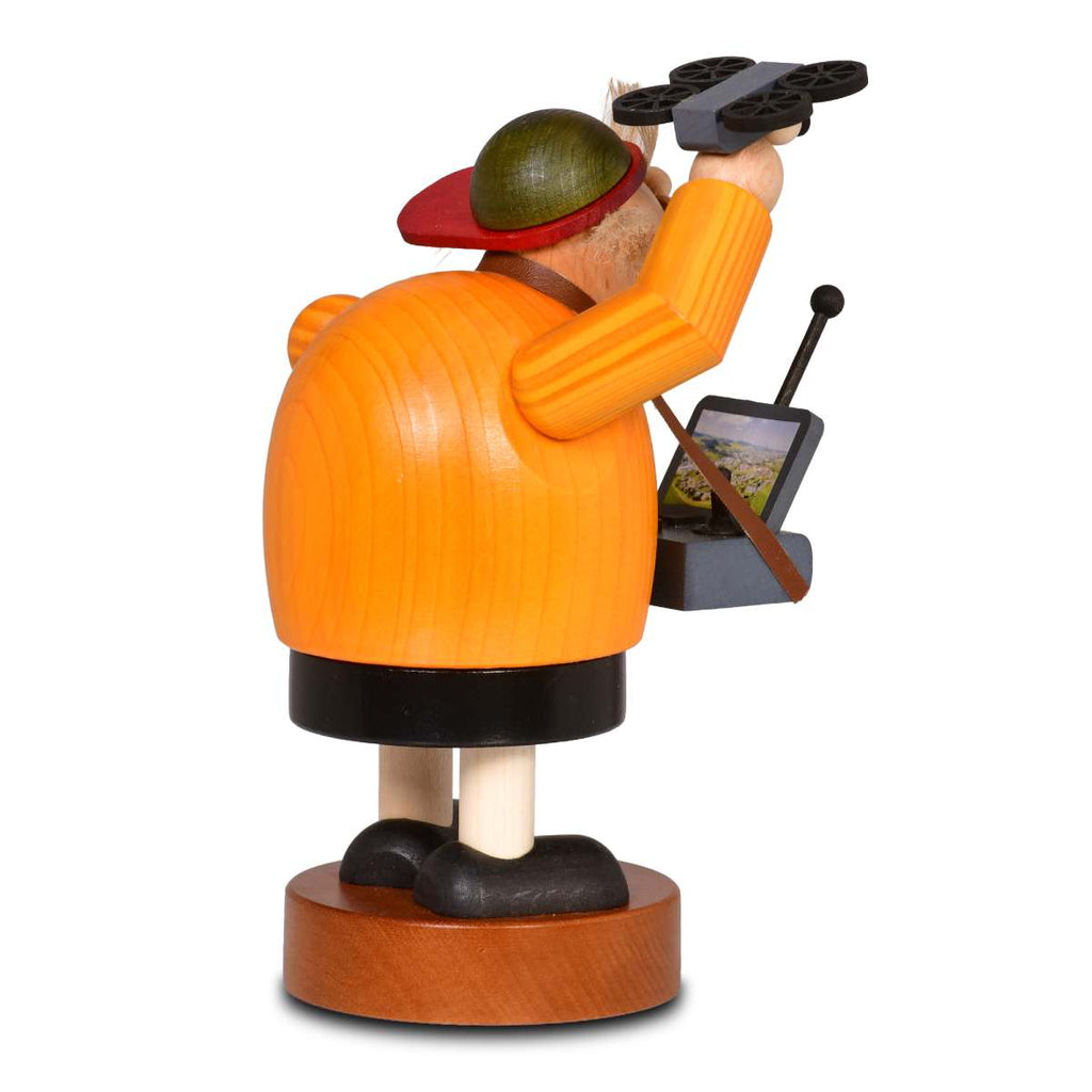KWO Räuchermann „Drohnenflieger“ aus der Serie „Die Dicken“ – 20 cm