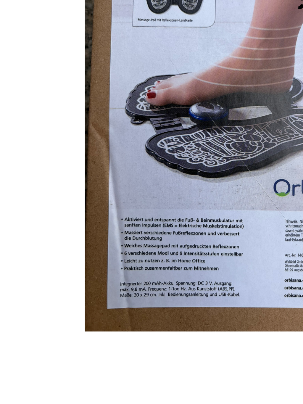 EMS Fußmassagegerät faltbar - Orbisana