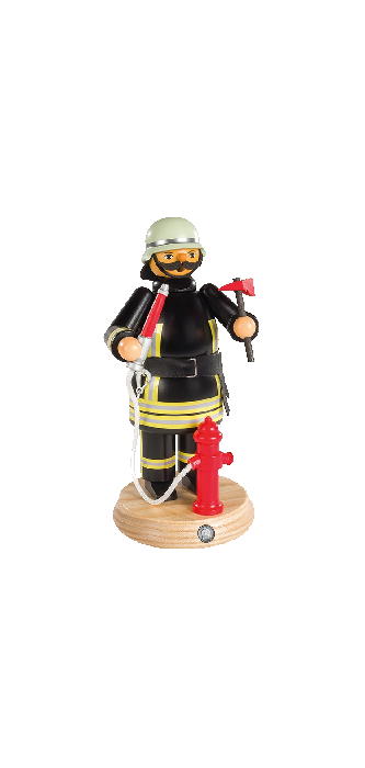 Müller Räuchermann Feuerwehrmann schwarz