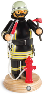 Müller Räuchermann Feuerwehrmann schwarz