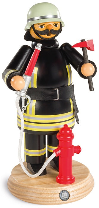 Müller Räuchermann Feuerwehrmann schwarz