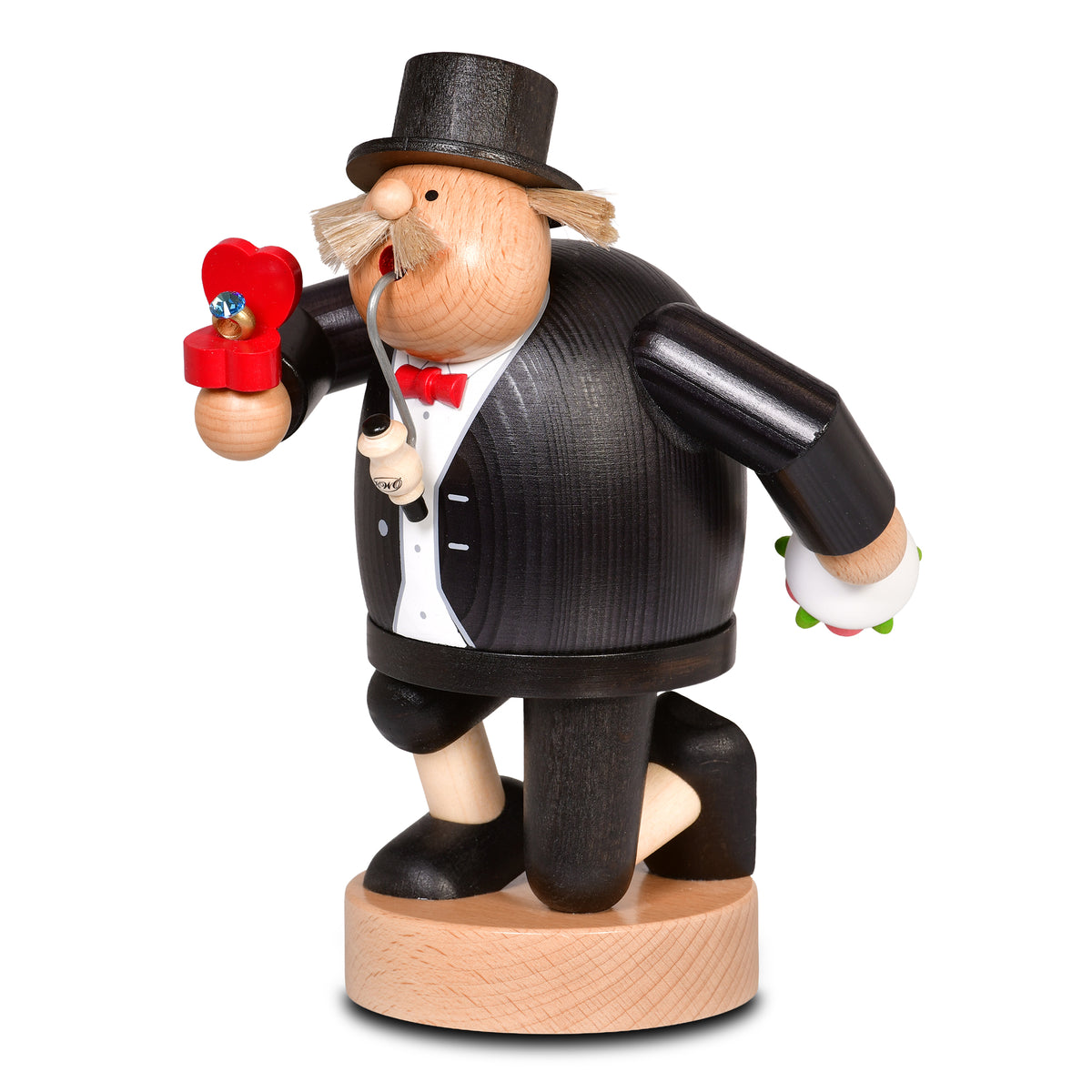 KWO Räuchermann "Rosenkavalier" - Serie "Die Dicken" (20 cm)
