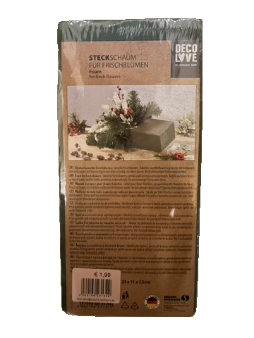 Steckschaum-Ziegel für Frischblumen